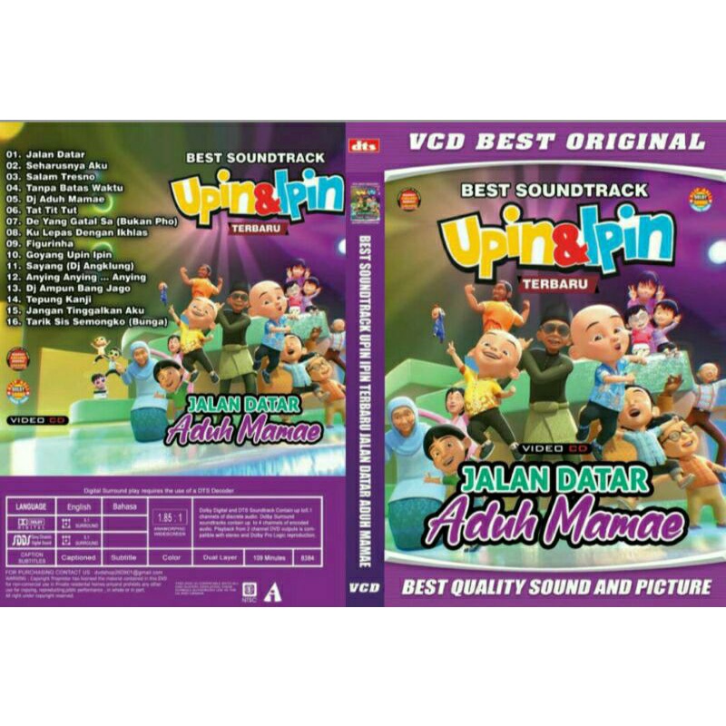 Kaset lagu vcd best sountrack Upin Ipin terbaru