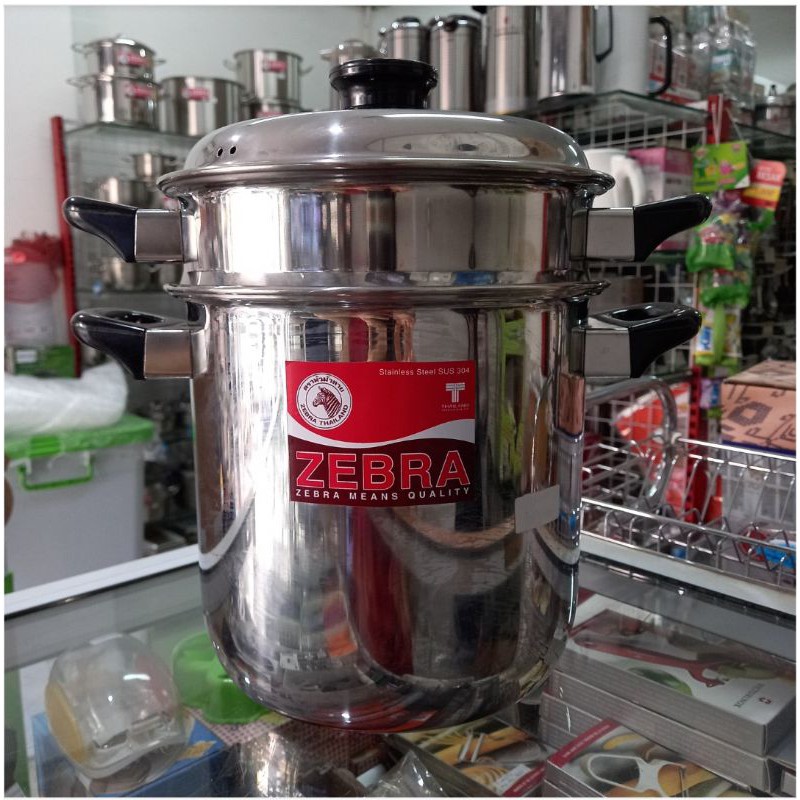 173220 Double Boiler Image 20cm, Steamer Zebra Thailand, SUS 304