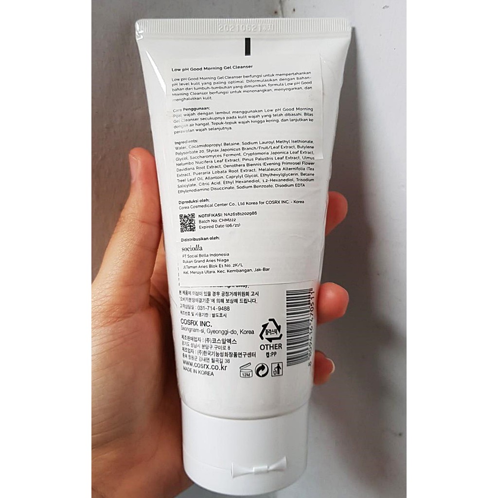 (BPOM Original) COSRX Low pH Good Morning Gel Cleanser 150m l/ 50ml - Pencuci Wajah Facial Wash Sabun -  Crosx Corsx Sabun Cuci Muka Face Wash Pembersih Wajah Kering Sensitif