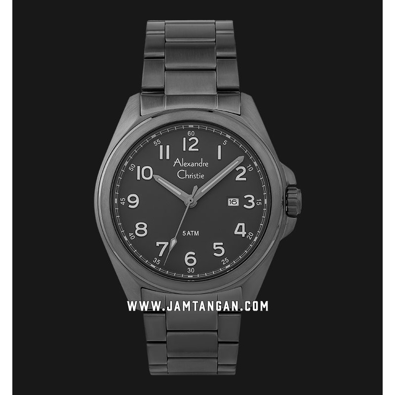 Alexandre Christie AC 6540 MD BIGGR Men Grey Dial Grey Stainless Steel Strap