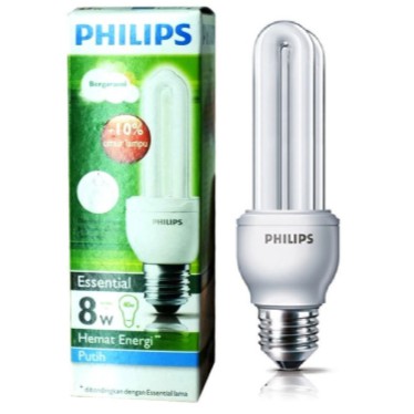 Lampu Philips Essential 8W 8 W 8 Watt 8Watt Putih PROMO