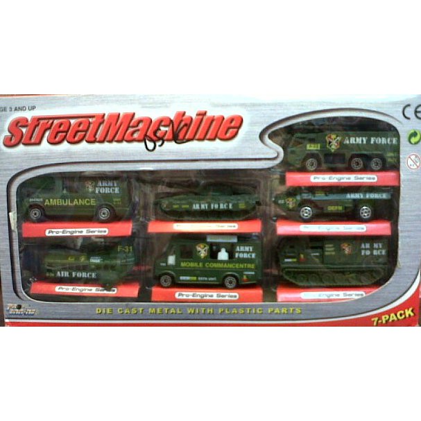 Die Cast Street Machine Army 7 pcs