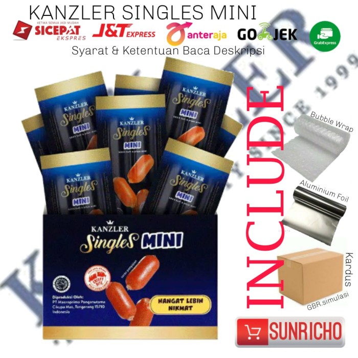 

Sosis Kanzler Singles Mini 65 gr 1 Box