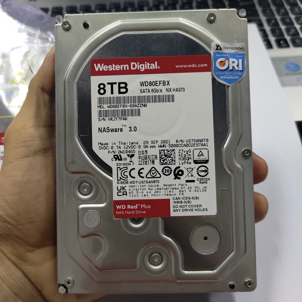 WD 8TB Red Plus SATA resmi