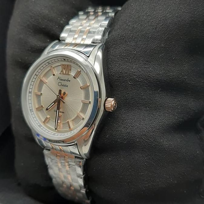 Alexandre Christie Wanita Classic Ac 8501 Ld Original(Silver Rosegold) X47 Harga Grosir