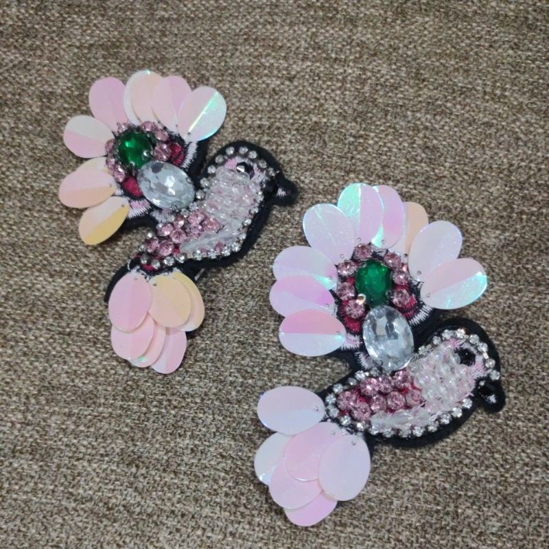 BORDIR BURUNG PIPIT / BORDIR 3D / RENDA BORDIR / PATCH BIRD / EMBLEM