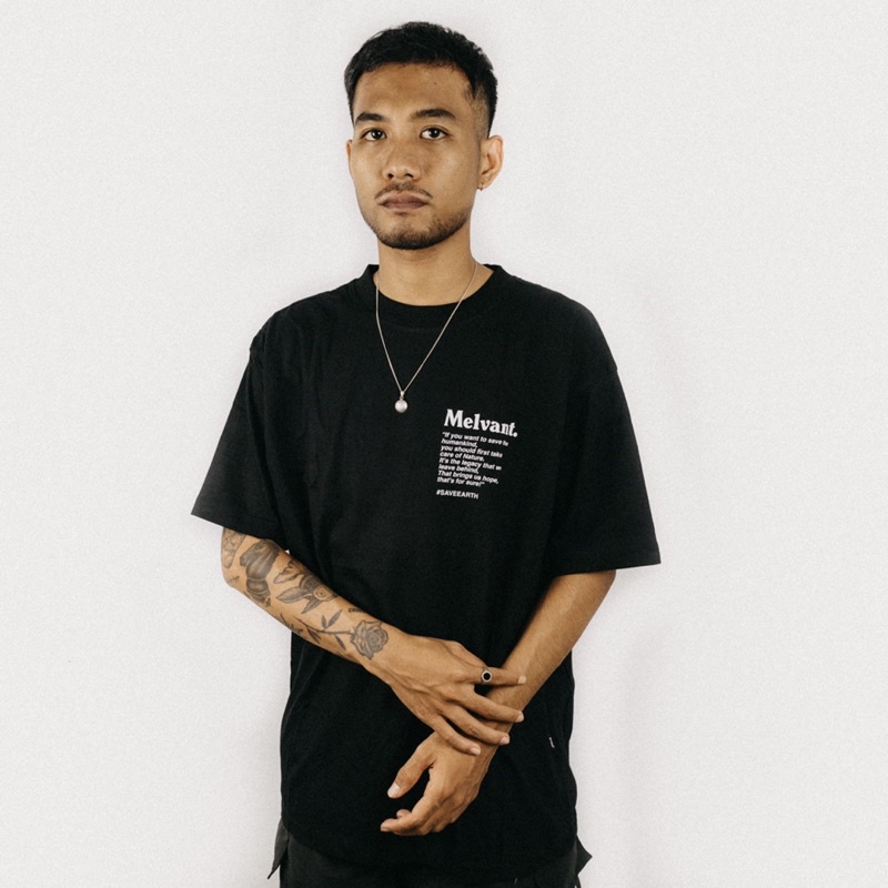 MTS DOMAG BLACK - MELVANT TSHIRT LAKI LAKI