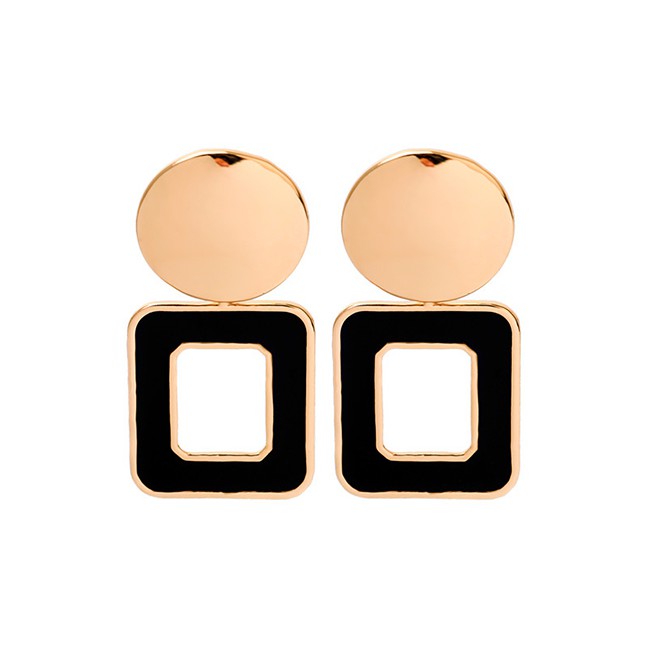 LRC Anting Tusuk Fashion Square Geometric Drip Earrings F55521