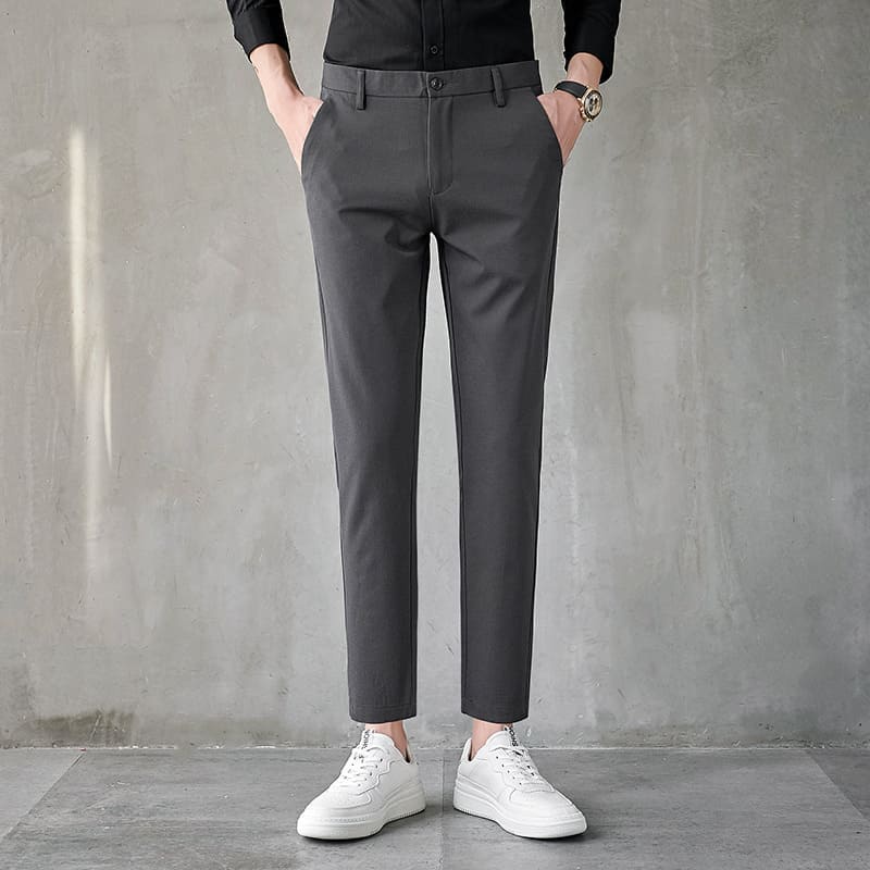 N82 - Ankle Pants Pria Celana Angkle Pants Panjang Clana Formal Kerja Kantor Premium Dark Grey