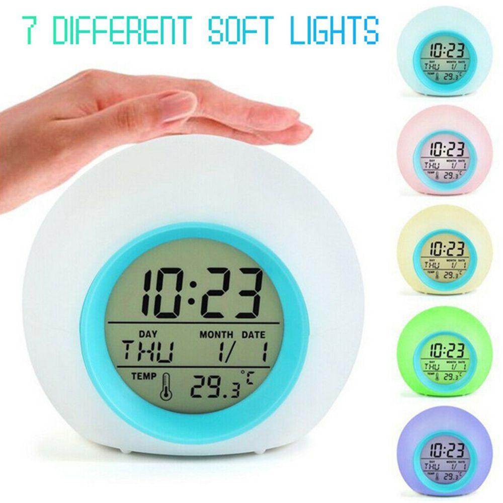 Solighter Jam Weker Lampu Malam Kreatif Backlight Angka Clock LED Digital