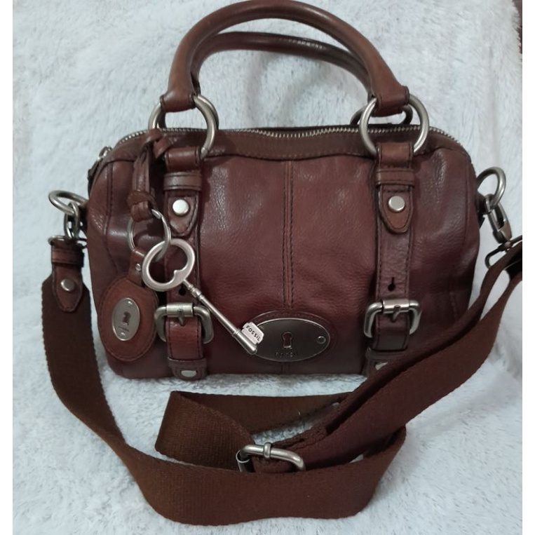 tas fossil maddox satchel small preloved