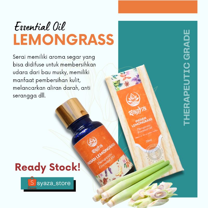 Jual Esssential Oil Lemongrass / EO Sagha Lemongrass | Shopee Indonesia