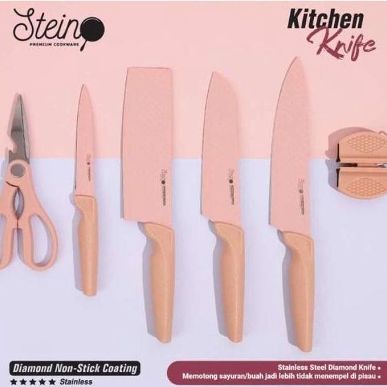 

Kitchen Knife Pisau Set Diamond Non Stick 6 In 1 By Stein Cookware Mamazira40