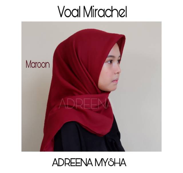 Kerudung segi empat bahan voal mirachel