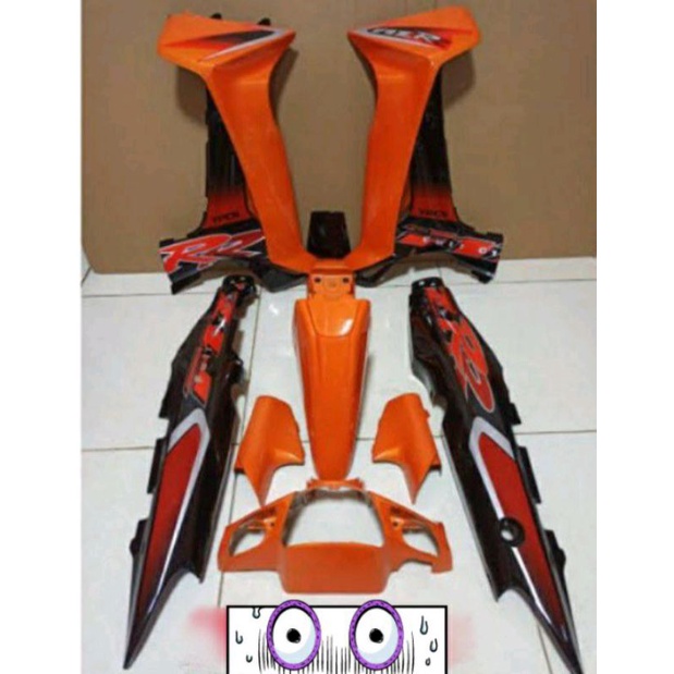 cover body FIz R Oren hitam halus full sett