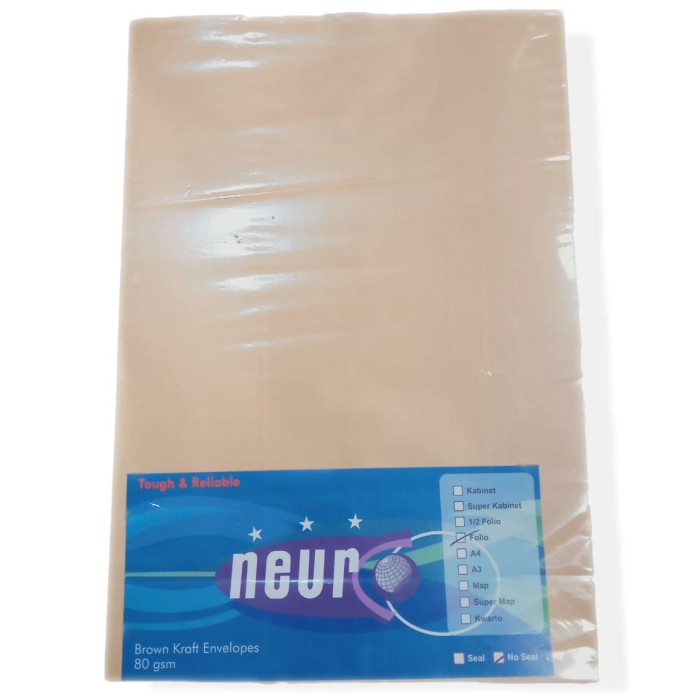 

Bagus Amplop Coklat Folio Neuro "No Seal" (1 Pack Isi 100 Lembar) Terlaris