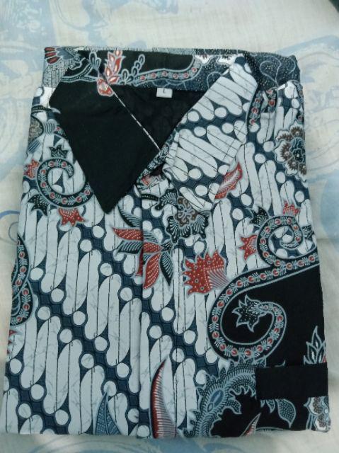 Kemeja Batik Semi Sutra Silky Premium Super Berfuring Lengan Pendek M L Xl Xxl Fashion Pria Exclusif