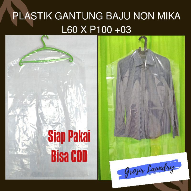 Plastik Laundry Baju Jas Plastic Gantungan Baju Jacket Cover Baju Gantung 60x100 Shopee 5321