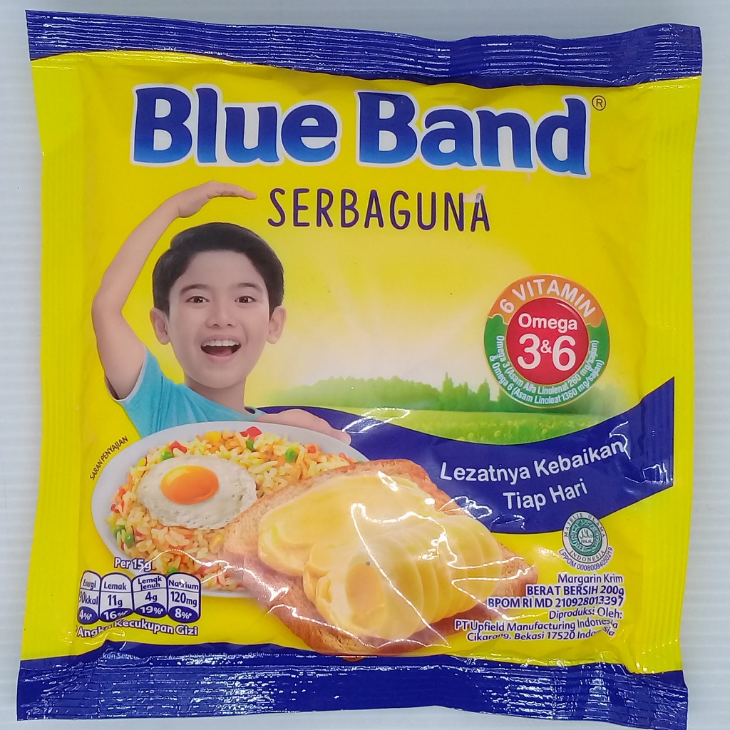 

Blue Band serbaguna Margarin Krim 200 gram Lezatnya Kebaikan Tiap Hari