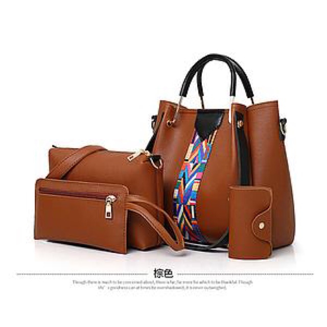 SG1320 Syafniegalery tas set 4in1 handbag Tasfashion impor batam dompet cluth gantungan 3108 3165