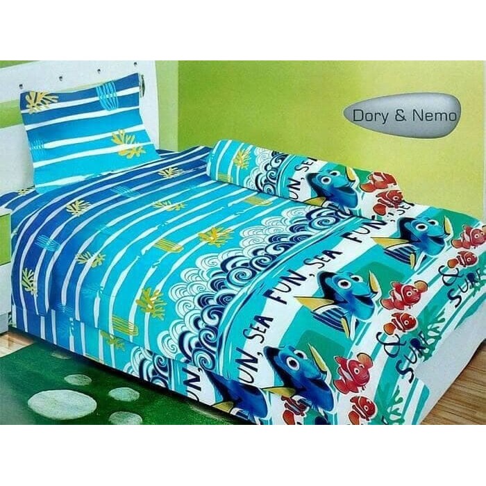 TERBARU Sprei Lady Rose sorong 120 x 200 Dory & Nemo 2 in 1