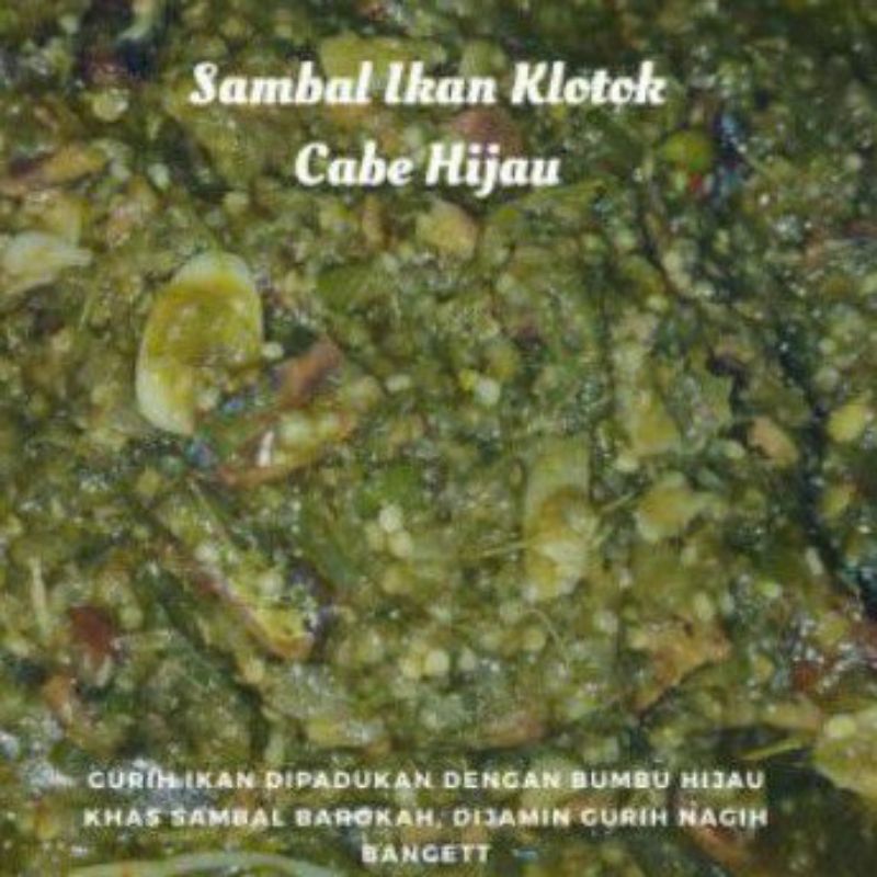 

SAMBAL KLOTOK CABE IJO