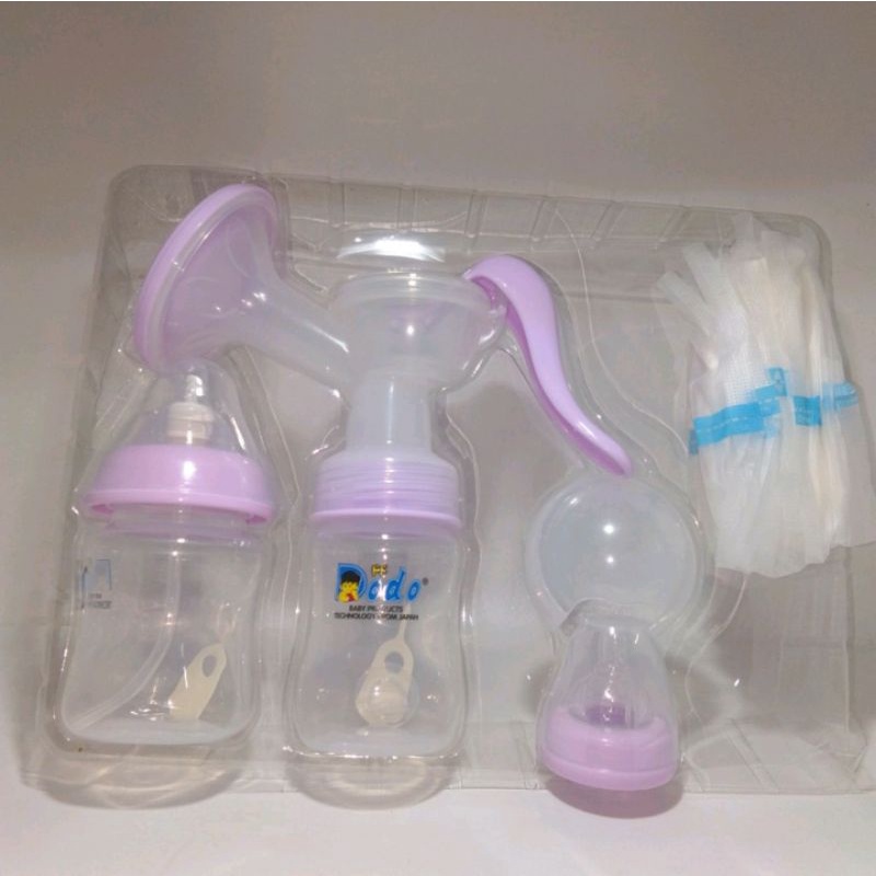 Dodo Breast Pump Manual 2 Botol + 6 BreastPad / Pompa Asi Manual Doubel Botol