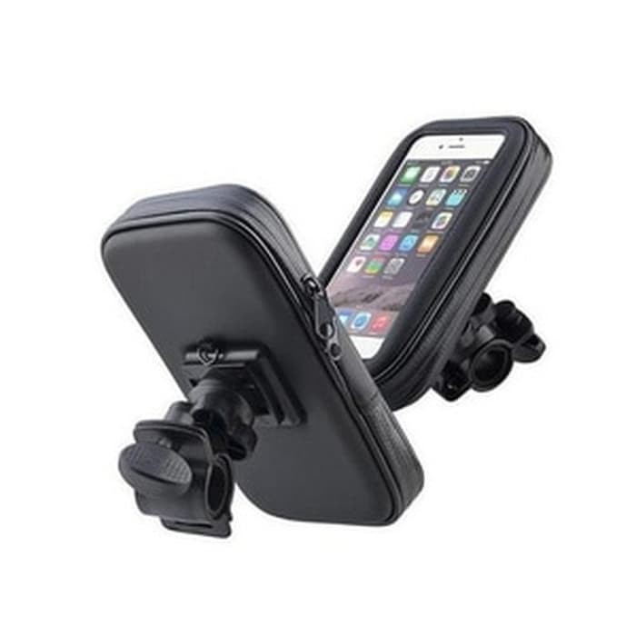 Phone Holder FDT Untuk Motor (Jepit Setang) Waterproof - Holder Motor Tahan Air Proteksi Maksimal