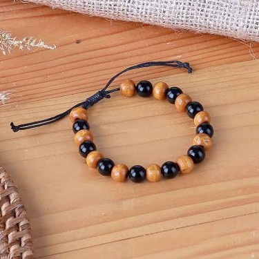 Gelang Tangan Tali Manik-Manik Pria Wanita Hand Made Simpel Beads Bracelet Vanka VK 035