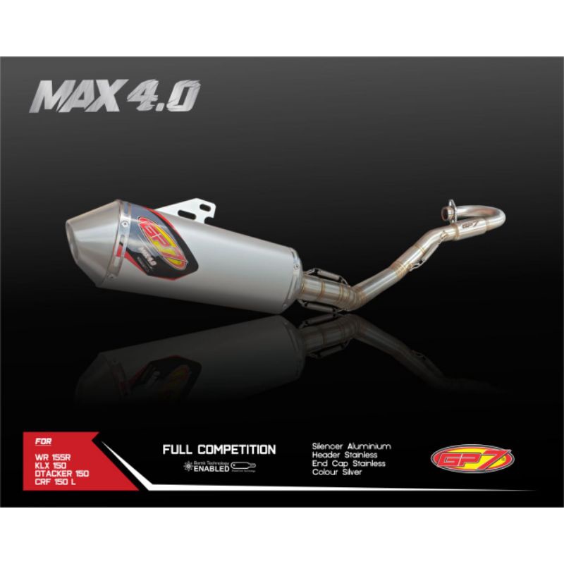 KNALPOT GP7 MAX 4.0 klx crf wr MAX 4.1 klx crf  BALISTIC RS klx crf