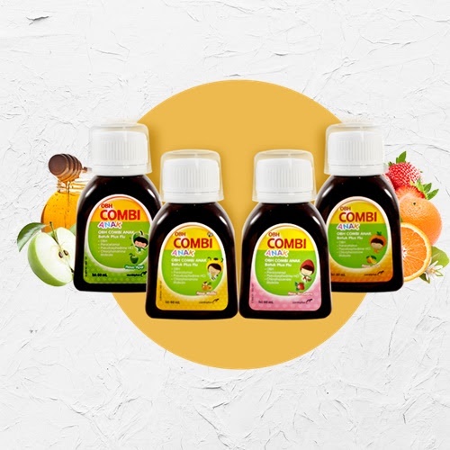 OBH Combi Anak Batuk Plus Flu Sirup 60ml Rasa Jeruk dan Strawberry