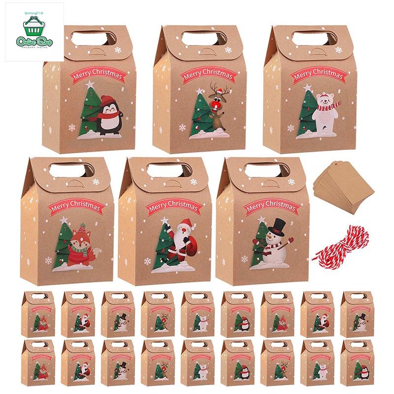 12 Kids Christmas Xmas Cute Characters Sweet Treat Self Sealing Paper Party Bags 