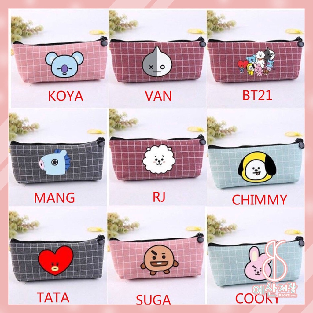 

[BS] BISA COD KPOP BTS BT21 Kotak Pensil Pencil Case Bangtan Boys JUNGKOOK TATA COOKY Tempat - KP030
