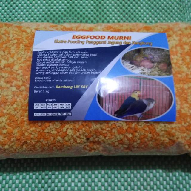

Eggfood Murni Ekstra Fooding pengganti jagung dan kangkung