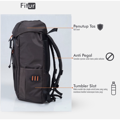 ARXHIVO BROWN |MANNEEDME x URBAN| Tas Ransel Punggung Pria Backpack ORIGINAL