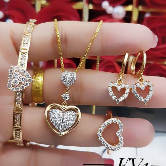 Xuping set perhiasan lapis emas 24K 0910