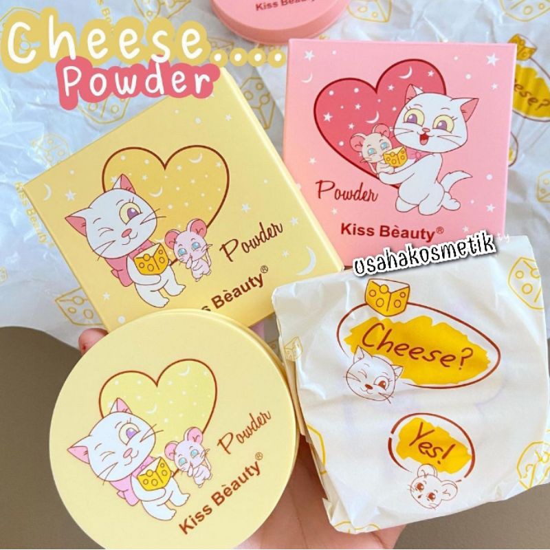 PROMO BEDAK POWDER COVERAGE KISS BEAUTY 2IN1 | CHESSE POWDER | SOFT POWDER PERPCS NO.81518-03