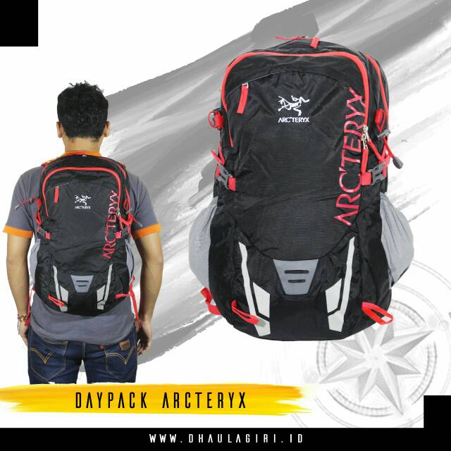 BODYPACK TAS PUNGGUNG DAYPACK ARCTERYX BACKPACK PRIA ATAU WANITA 40+5 LITER WARNA HITAM