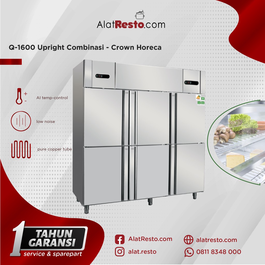 Jual Upright Combi Chiller Freezer Q Crown Horeca Shopee Indonesia