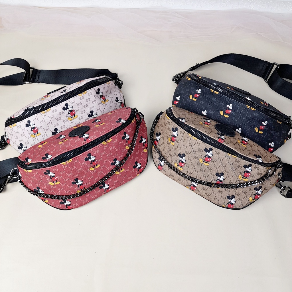 Tas Wanita Import Selempang Waistbag Premium Kulit Motif Miki Guci TAS107 TAS108 TAS109