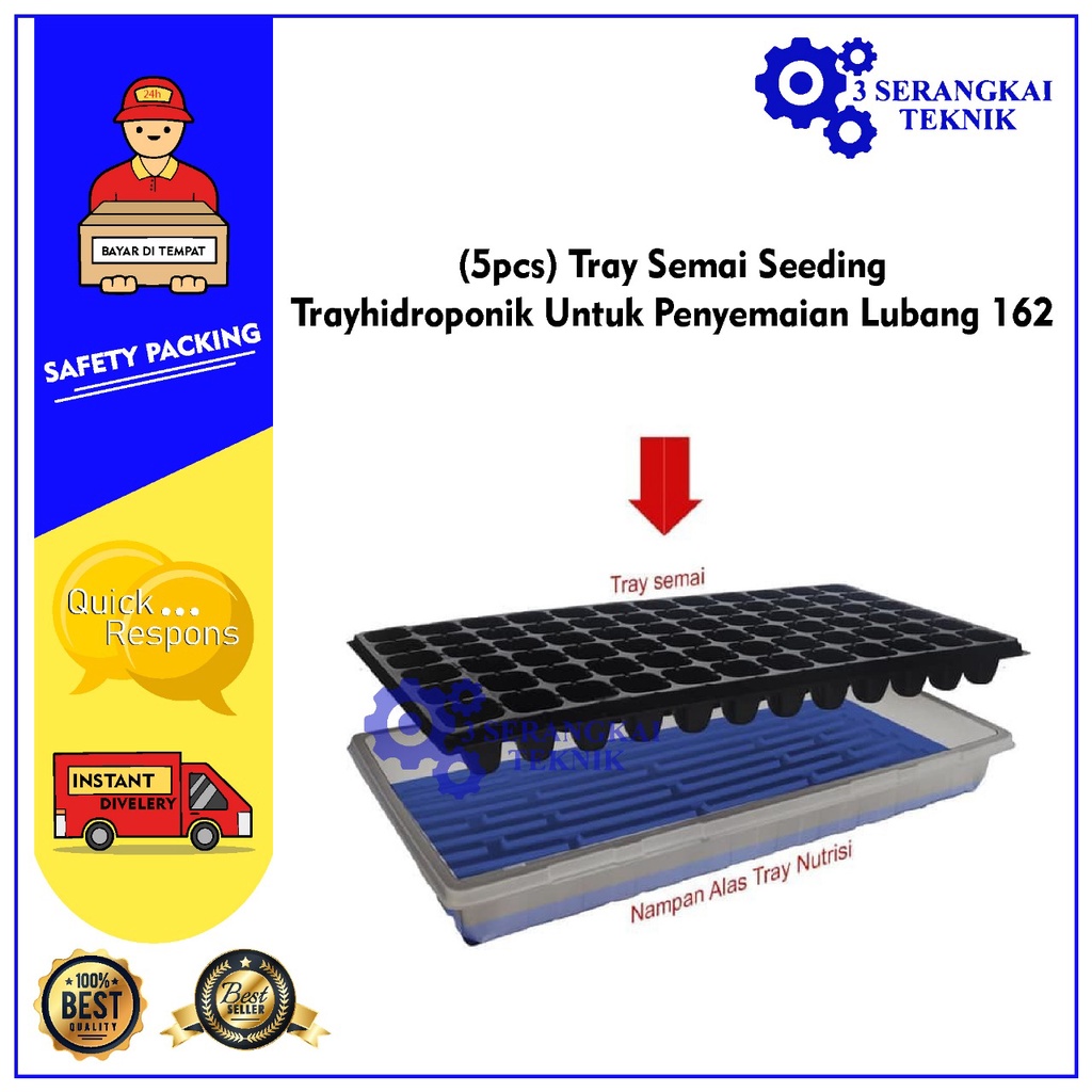 Tray Semai Seeding Tray hidroponik Untuk Penyemaian Lubang 162