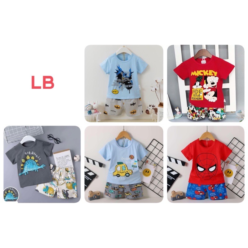 Mitolshop - setelan impor anak/ piyama import anak laki laki/ baju lengan pendek kubao/ ku bao