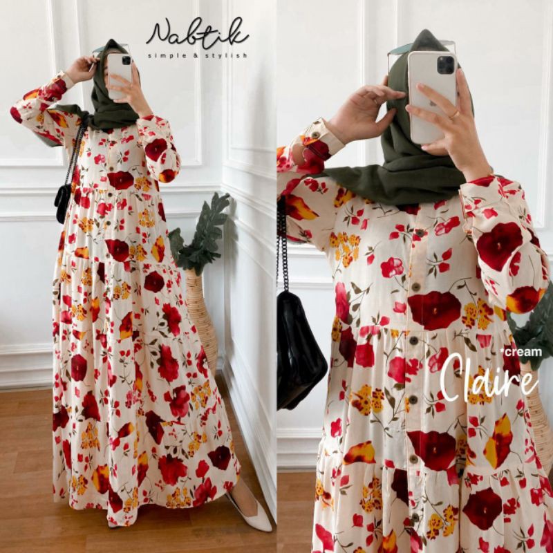 CLAIRE MAXY BY NABTIK SOLO ORIGINAL GAMIS RAYON GAMIS KEKINIAN HITS
