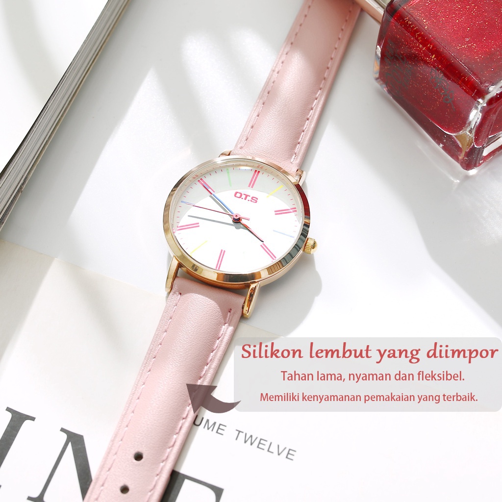 ✅(COD) OTS Jam Tangan Wanita Jam Tangan Asli Tahan Air Murah Tahan Air  Kuarsa Elegan Jam Tangan Wanita-1