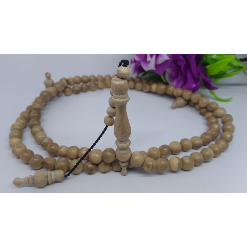 TASBIH KAYU DEWANDARU / TASBIH MUSLIM KAYU BERTUAH DEWANDARU / TASBIH KAYU LANGKA DEWANDARU