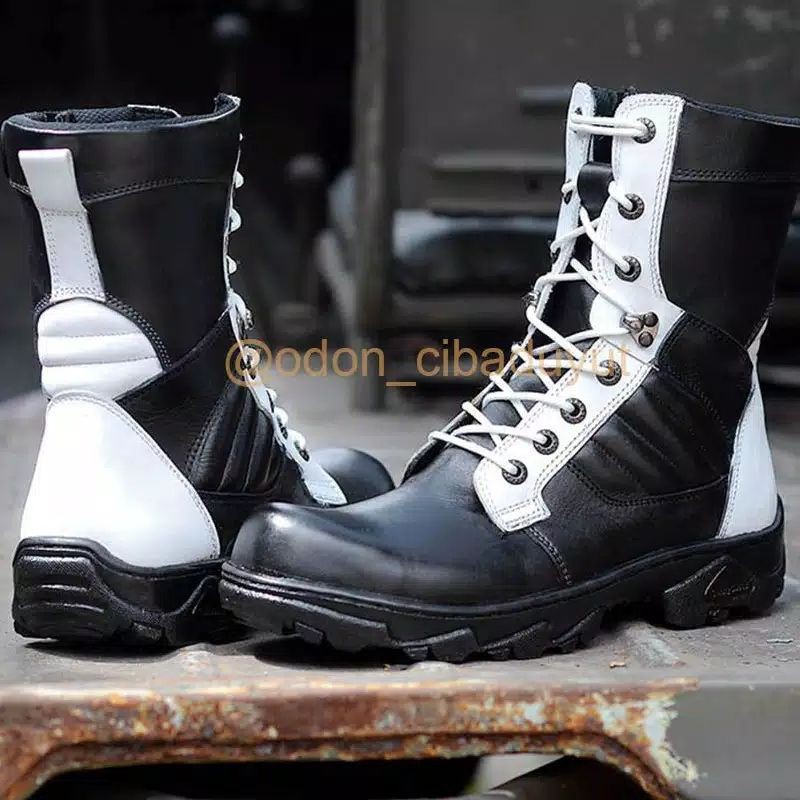 SEPATU BOOTS KULIT SAFETY PDL OC PROVOS KUALITAS PREMIUM ODON CIBADUYUT UNTUK OUTDOR POLISI TNI AWET
