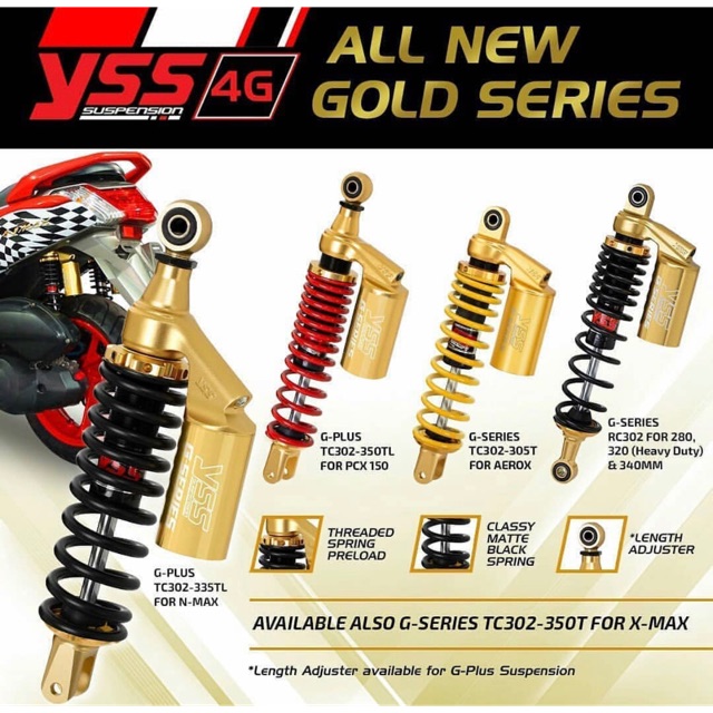 SHOCK YSS ALL NEW G PLUS GOLD SERIES NMAX