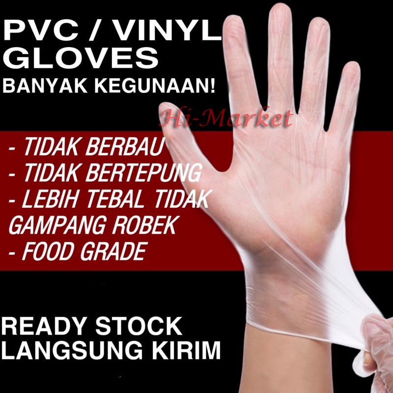 SARUNG TANGAN PVC MULTIPURPOSE DISPOSABLE GLOVES 一次性多用途手套