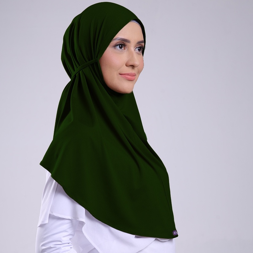 Jilbab instan Bergo Zaria Sabelya-Dark Olive