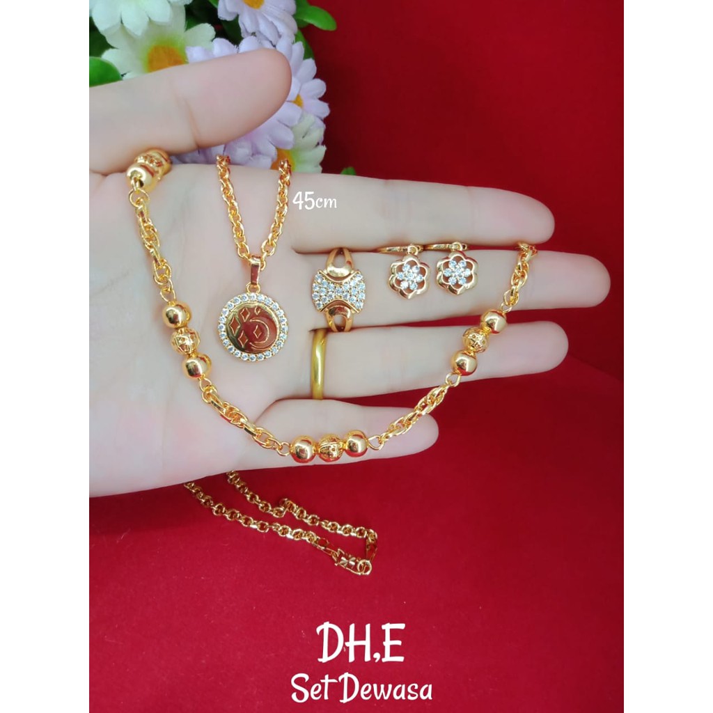 SET PERHIASAN LAPIS MAS 24K YXY ASLI - J289